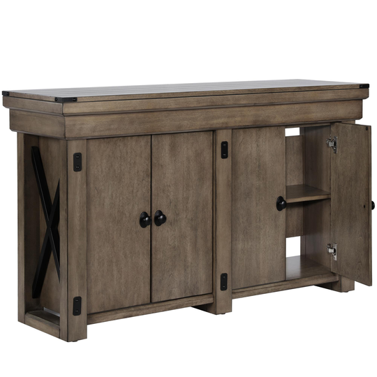 Ameriwood Home Wildwood - Aquarium Stand - 55 Gallons - Rustic Gray
