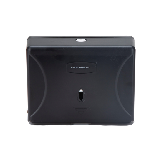 Mind Reader Black C-Fold Pull Paper Towel Dispenser