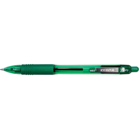 Zebra Z-Grip 12-Pack Small Green Ballpoint Pens