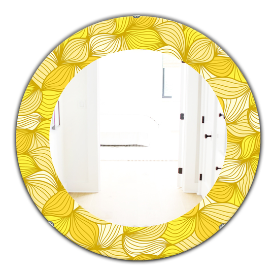 Designart 24-in x 24-in Yellow/Gold Moods Bohemian and Eclectic Mirror