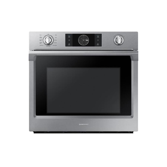 Samsung Self-Cleaning Convection Single Electric Wall Oven (Black Stainless Steel) (Common: 36 -in; Actual: 29.8-in)