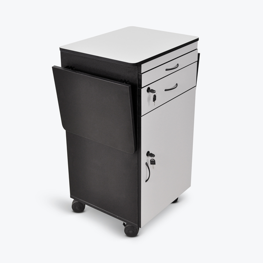 Luxor 38-in Wood Multimedia Workstation - Gray