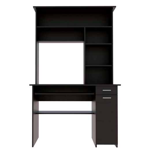 FM Furniture Weston 43.3-in W Black Computer Desk