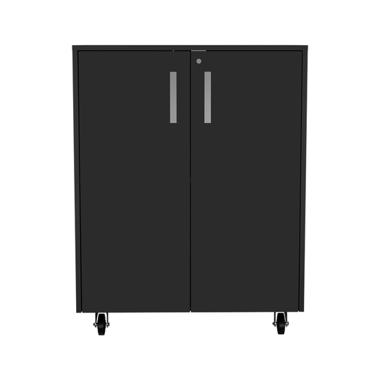 FM Furniture Lewis Black 2-Door Office Cabinet