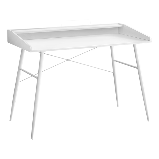 Monarch Specialties COMPUTER DESK - 48"L / WHITE / WHITE METAL