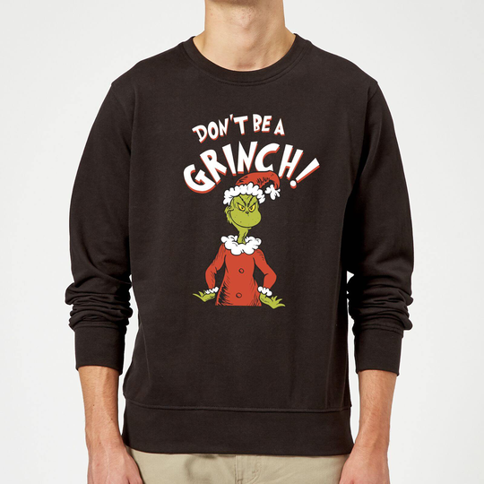The Grinch Dont Be A Grinch Christmas Jumper - Black - S