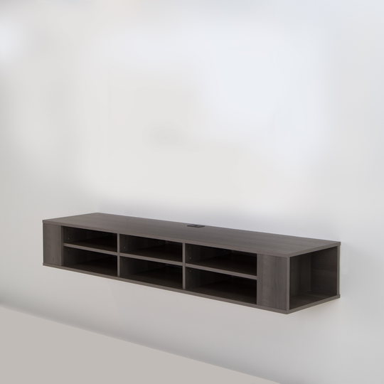 South Shore Furniture City Life 66-in Gray Maple Wall-Mounted Media Console