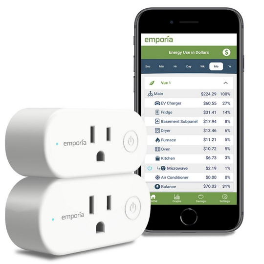 Emporia Energy 15 A Smart Plug with Energy Monitoring - Set of 2