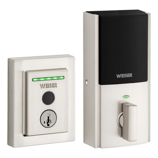 Weiser Halo Touch Contemporary Fingerprint Smart Lock in Satin Nickel