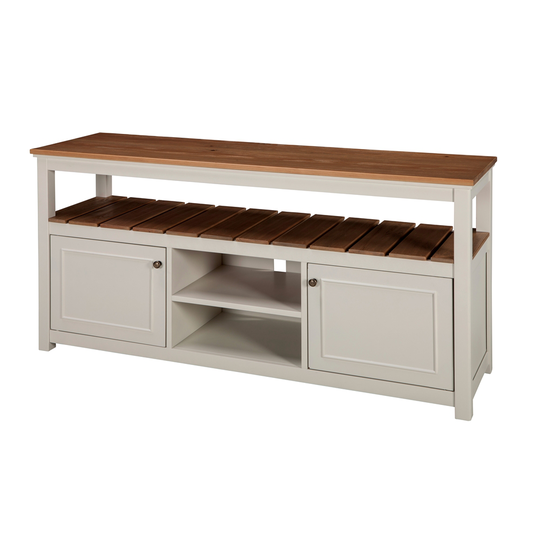 Alaterre Savannah Ivory and Natural TV Cabinet