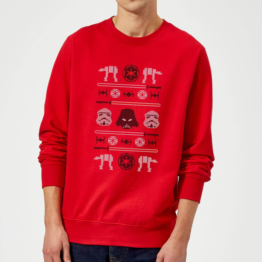 Star Wars Imperial Knit Red Christmas Jumper - S