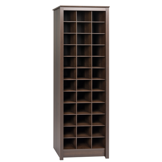 Prepac 36 pair Shoe Storage Rack - Espresso - 23.5-in L x 72.5-in H