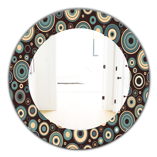 Designart Canada 24-in L x 24-in W Round Circular Dance Bohemian Polished Wall Mirror