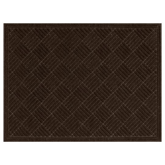 Stepguard Contours 3-ft x 4-ft Brown Rectangular Indoor Door Mat