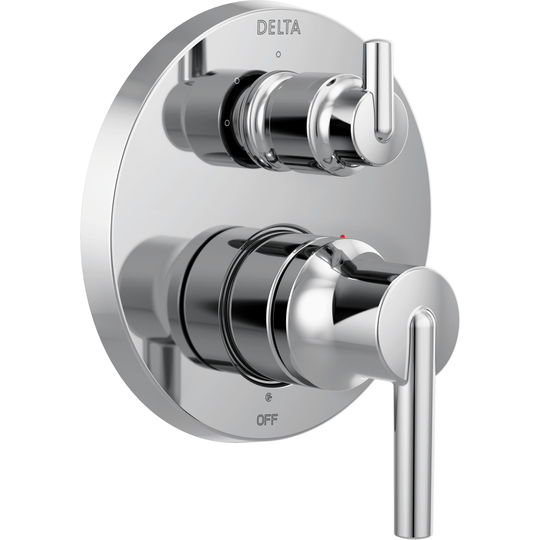 Delta Monitor 14 Series Contemporary Valve Trim with Diverter - 2-Handle - 3-Setting - Chrome