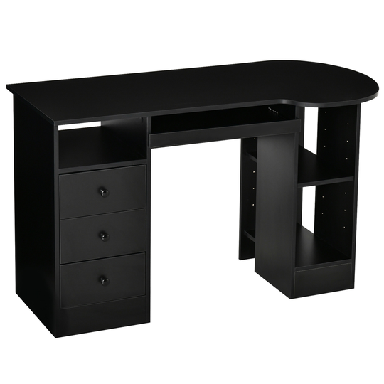 HomCom 49.25-in Black Modern/Contemporary Computer Desk
