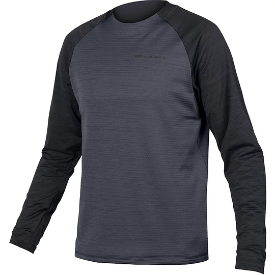 Endura Singletrack Fleece MTB Jersey - M} - Black