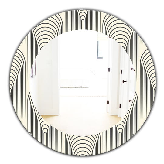 Designart Canada Round 24-in L x 24-in W Scandinavian Polished Wall Mirror