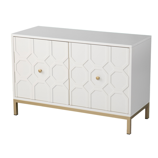Southern Enterprises Nindu White Two-Door Accent Chest