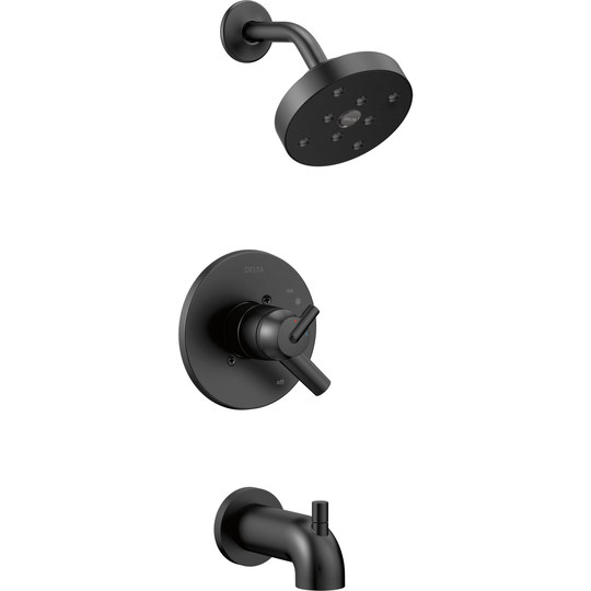 Delta Trinsic Monitor 17 Series Bath and Shower Trim Set - Matte Black