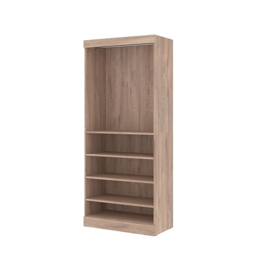 Bestar Pur 36-in Rustic Brown Closet Organizer