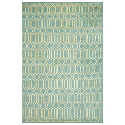 Safavieh MOS150A Mosaic Area Rug, Aqua / Light Gold, MOS150A-