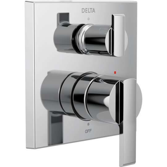 Delta Monitor 14 Series Modern Valve Trim with Diverter - 2-Handle - 3-Setting - Chrome