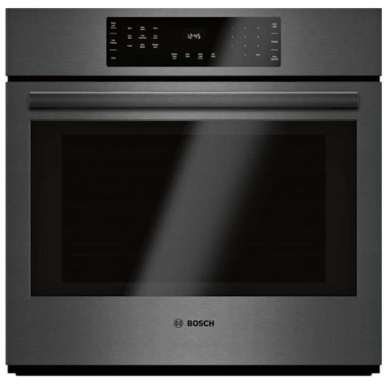 Bosch 800 Series 30-in Self-Cleaning Convection Single Electric Wall Oven (Black Stainless Steel)