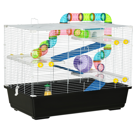 PawHut 31-in Black Large Hamster Cage