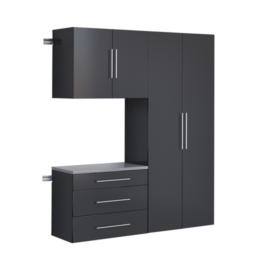 Prepac HangUps 60-in x 72-in Black Composite Wood - Storage Set B (3-Pack)