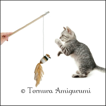 Crochet pattern of mouse, toy for cat