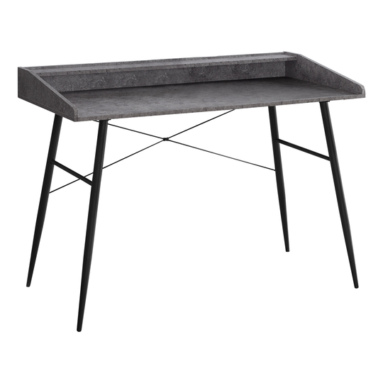 Monarch Specialties COMPUTER DESK - 48"L / GREY STONE-LOOK / BLACK METAL