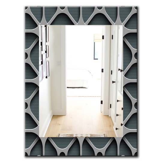 Designart Canada 35.4-in L x 23.6-in W Rectangle Grey Scandinavian Polished Wall Mirror
