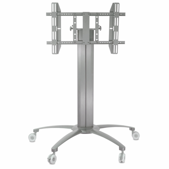 TygerClaw 32-in to 52-in Silver Flat Panel Mobile TV Stand