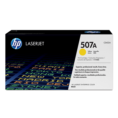 HP 507A (CE402A) Yellow Original LaserJet Toner Cartridge - CE402A