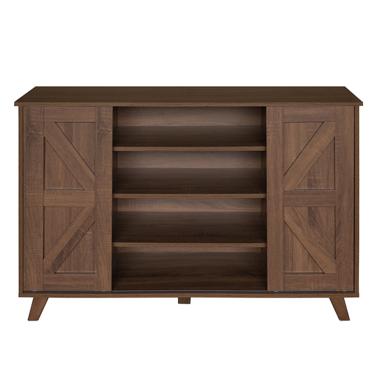Homycasa Latza Walnut Manufactured Wood 47.2-in W Sideboard with 4 Levels