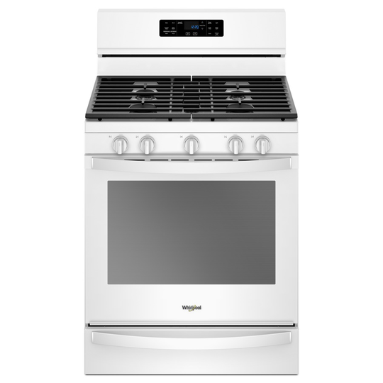 Whirlpool 30-in 5-Burner 5.8-cu ft Self-Cleaning Convection Gas Range (White)