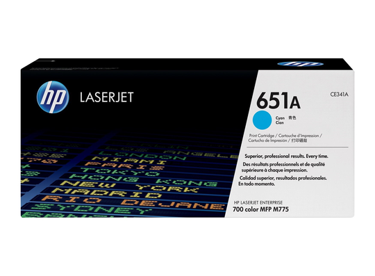HP 651A (CE341A) Cyan Original LaserJet Toner Cartridge