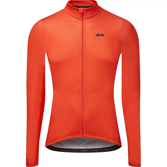 dhb Classic Long Sleeve Jersey - Plain - XS} - Orange