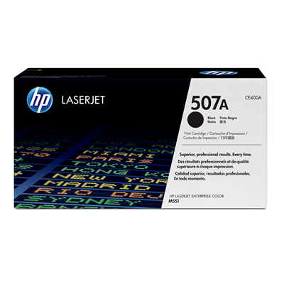 HP 507A (CE400A) Black Original LaserJet Toner Cartridge - CE400A