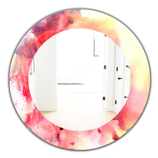 Designart 24-in x 24-in Pink Abstract Mirror
