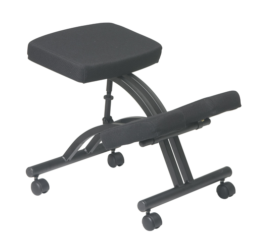 Work Smart™ 28.00-in x 17.00-in Black Ergonomic Knee Chair