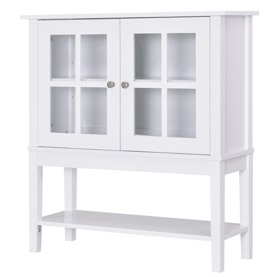 HomCom 31.5-in W Composite Wood White Sideboard