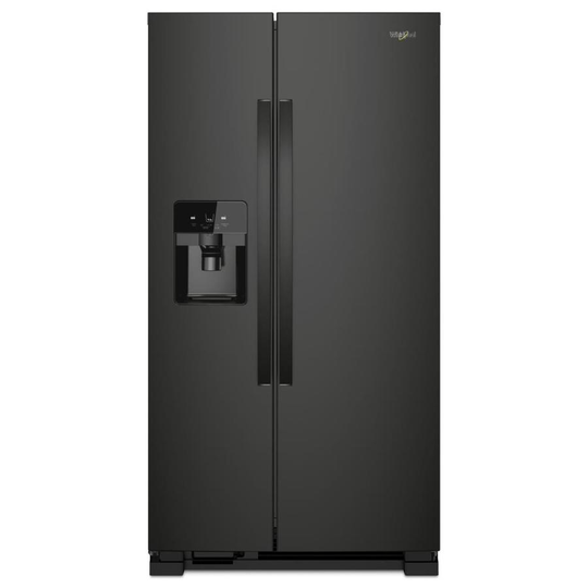 Whirlpool 21.4-cu ft Side-by-Side Refrigerator with Ice Maker (Black)