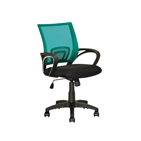 CorLiving 18.50-in x 18.25-in Contoured Teal Mesh Back Office Chair