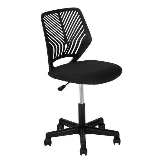Monarch Specialties Contemporary Black Ergonomic Adjustable Height Swivel Desk Chair