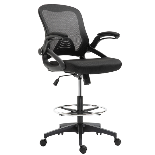 Vinsetto Contemporary Black Adjustable Height Swivel Office Chair