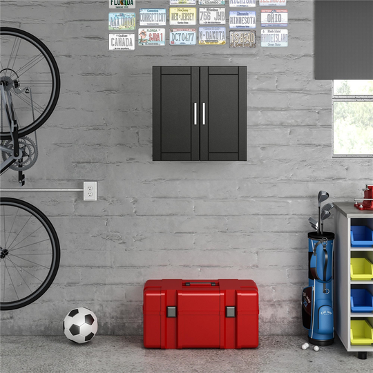 System Build Callahan Wall Cabinet - 12.44-in x 23.43-in x 23.68-in - Black
