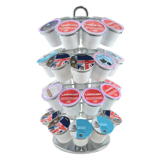 oneBREW ® K-Cup Carousel - Chrome, Holds 36 Pods