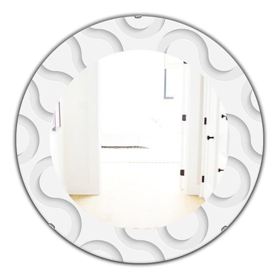 Designart 24-in x 24-in Scandinavian Mirror - White